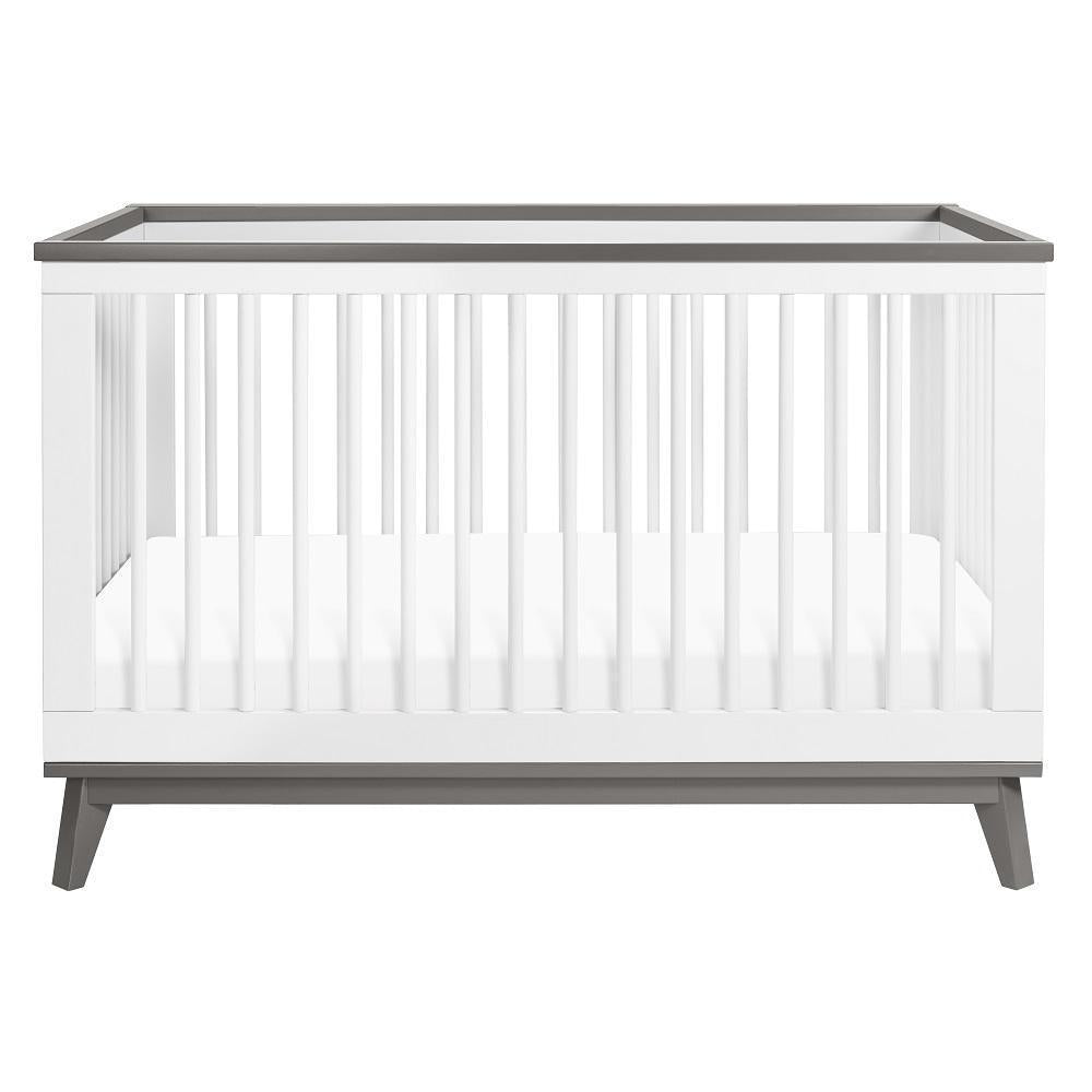 Babyletto Scoot 3-in-1 Crib with Toddler Bed Conversion Kit (White/Slate) IN-STOCK-Nursery-Million Dollar Baby-028449 WS-babyandme.ca
