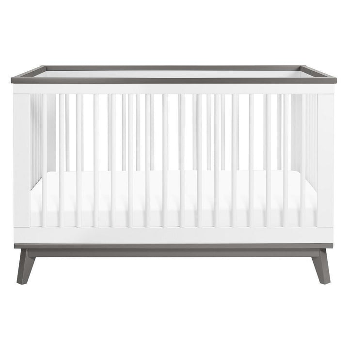 Babyletto Scoot 3-in-1 Crib with Toddler Bed Conversion Kit (White/Slate) IN-STOCK-Nursery-Million Dollar Baby-028449 WS-babyandme.ca