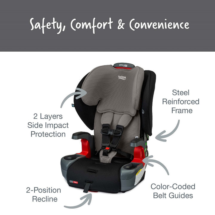 Britax Grow With You ClickTight (SafeWash Grey Contour)-Gear-Britax-027382 GY-babyandme.ca