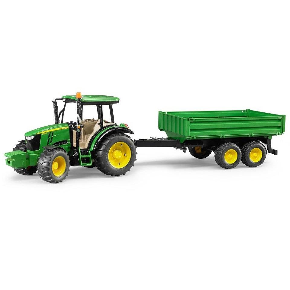 Bruder John Deere 5115M with Tipping Trailer-Toys & Learning-Bruder-030381-babyandme.ca