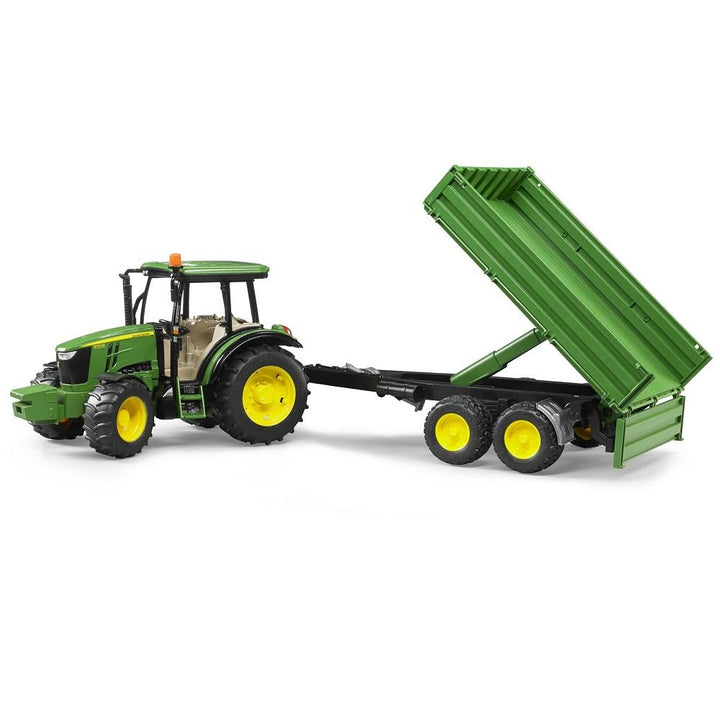 Bruder John Deere 5115M with Tipping Trailer-Toys & Learning-Bruder-030381-babyandme.ca