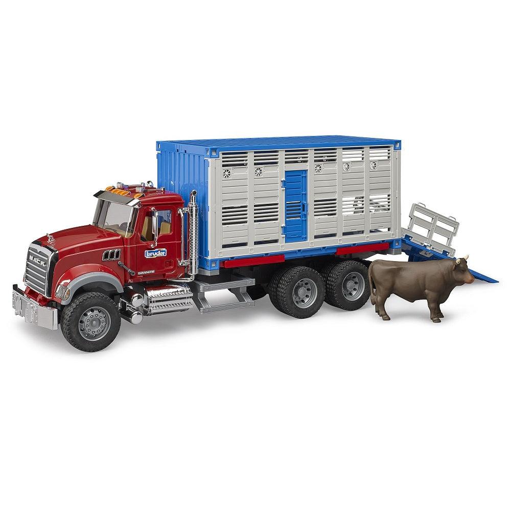 Bruder MACK Granite Cattle Transportation Truck with 1 Cattle - IN STORE PICK UP ONLY-Toys & Learning-Bruder-031366-babyandme.ca