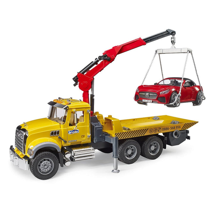 Bruder MACK Granite Tow Truck with Roadster - IN STORE PICK UP ONLY-Toys & Learning-Bruder-031407-babyandme.ca
