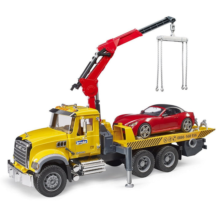 Bruder MACK Granite Tow Truck with Roadster - IN STORE PICK UP ONLY-Toys & Learning-Bruder-031407-babyandme.ca