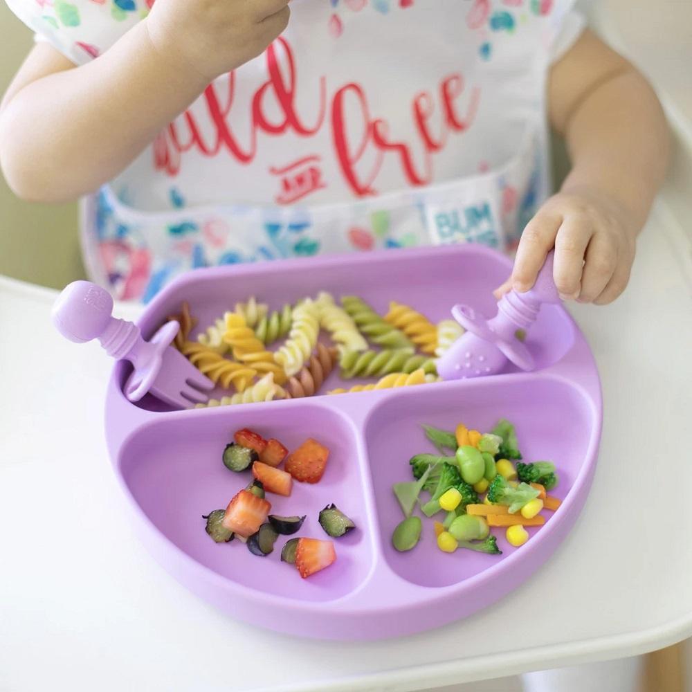 Bumkins Silicone Grip Dish (Lavender)-Feeding-Bumkins-024635 LV-babyandme.ca