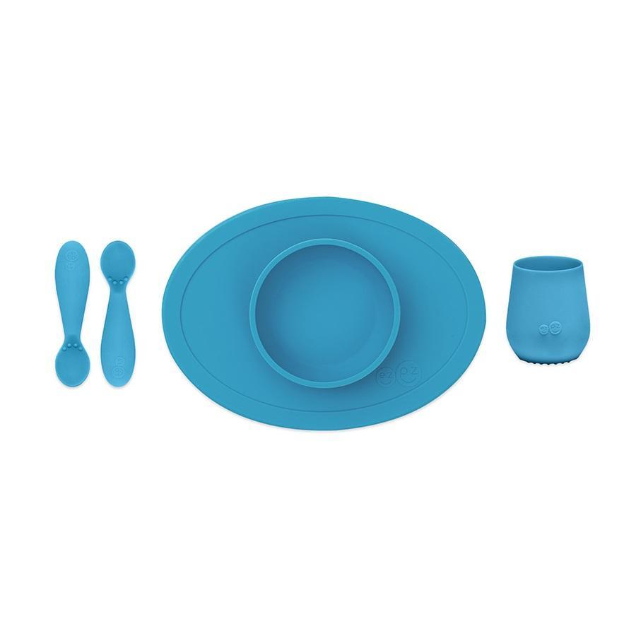 Ezpz First Foods Set (Blue)-Feeding-Ezpz-027077 BL-babyandme.ca