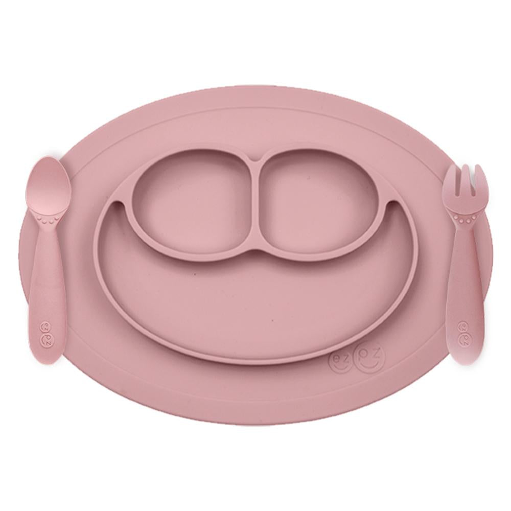 Ezpz Mini Feeding Set (Blush)-Feeding-Ezpz-028319 BS-babyandme.ca
