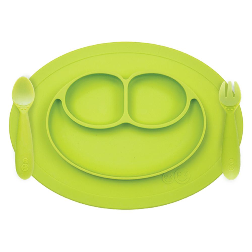 Ezpz Mini Feeding Set (Lime)-Feeding-Ezpz-028319 LM-babyandme.ca