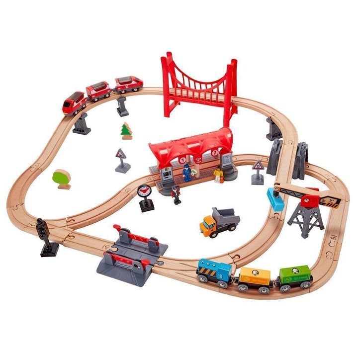 Hape Busy City Rail Set - IN STORE PICKUP ONLY-Toys & Learning-Hape-025173-babyandme.ca