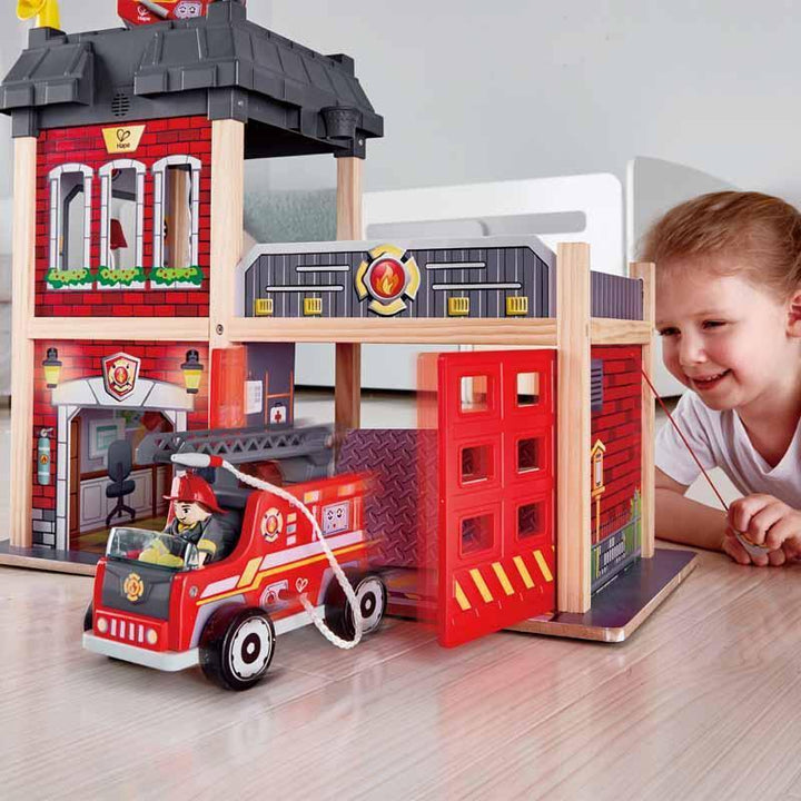 Hape City Fire Station-Toys & Learning-Hape-025334-babyandme.ca