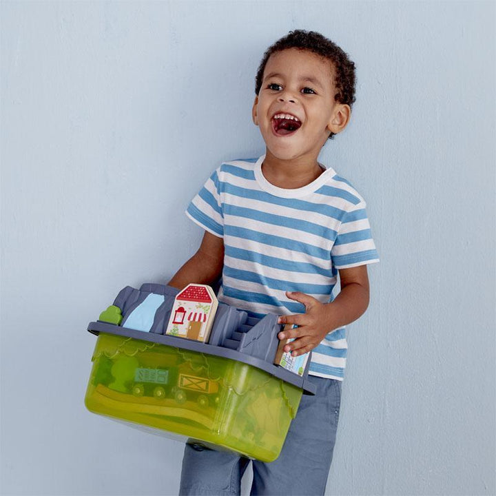 Hape Railway Bucket Builder Set-Toys & Learning-Hape-027588-babyandme.ca