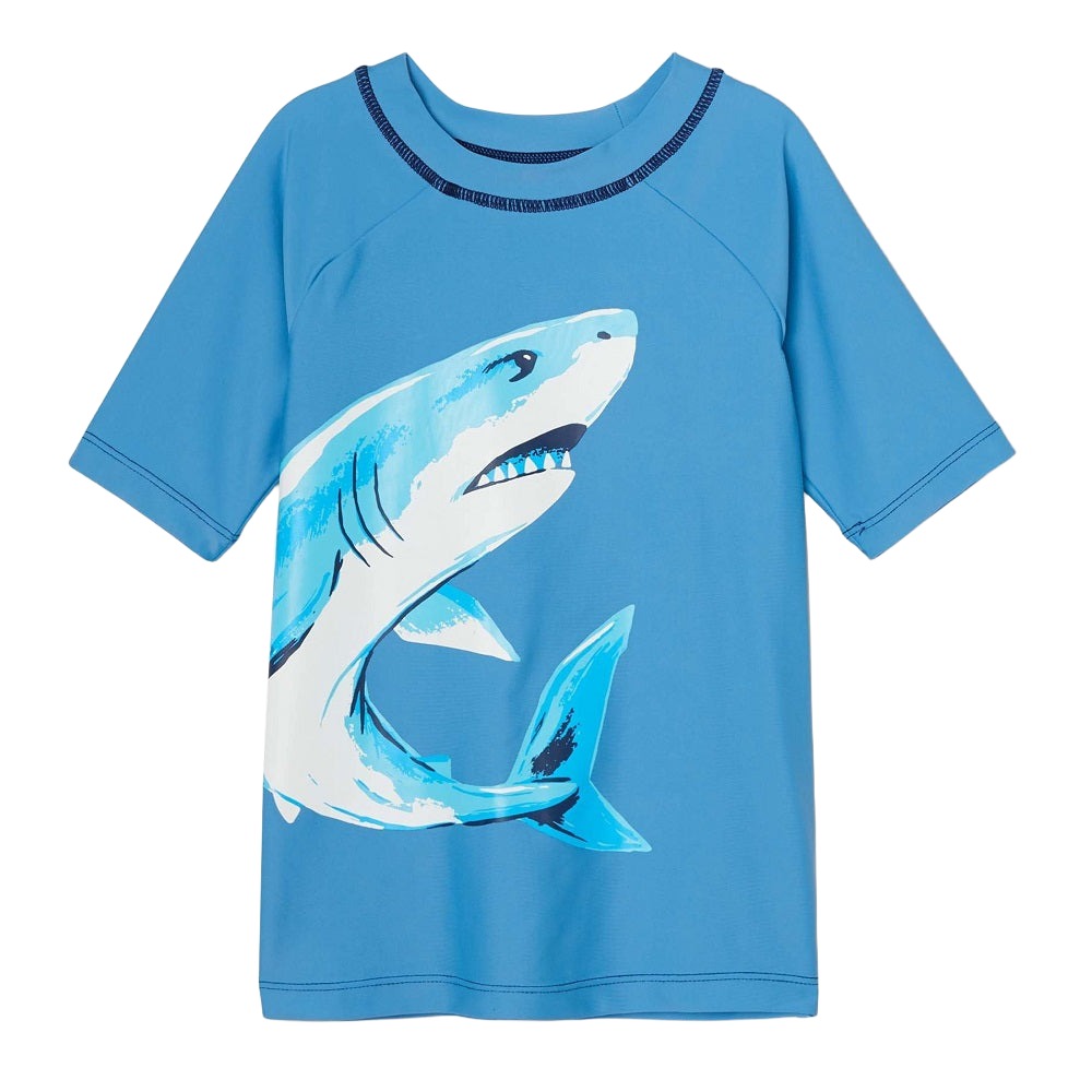 Hatley Short Sleeve Rashguard (Deep Sea Shark)-Apparel-Hatley--babyandme.ca