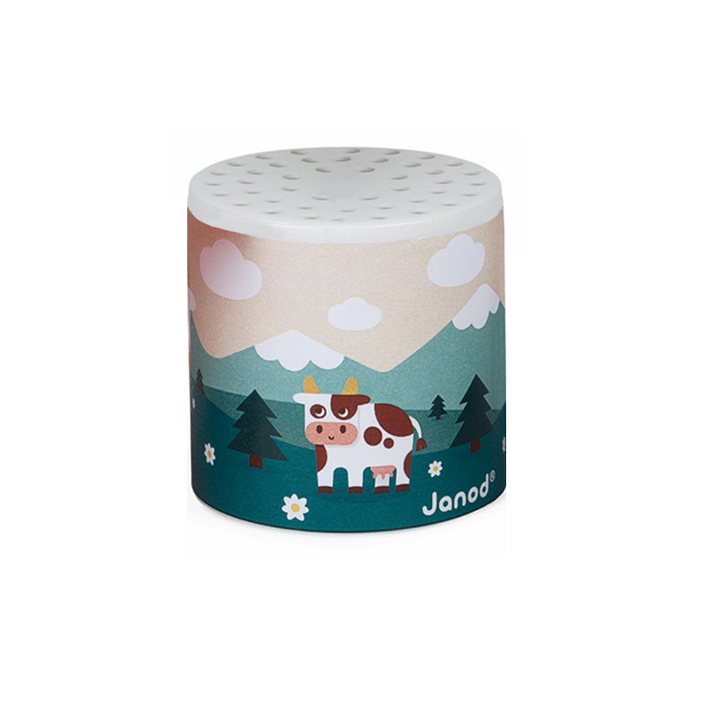 Janod Pocket Noisemaker (Moo - White)-Toys & Learning-Janod-031567 WH-babyandme.ca