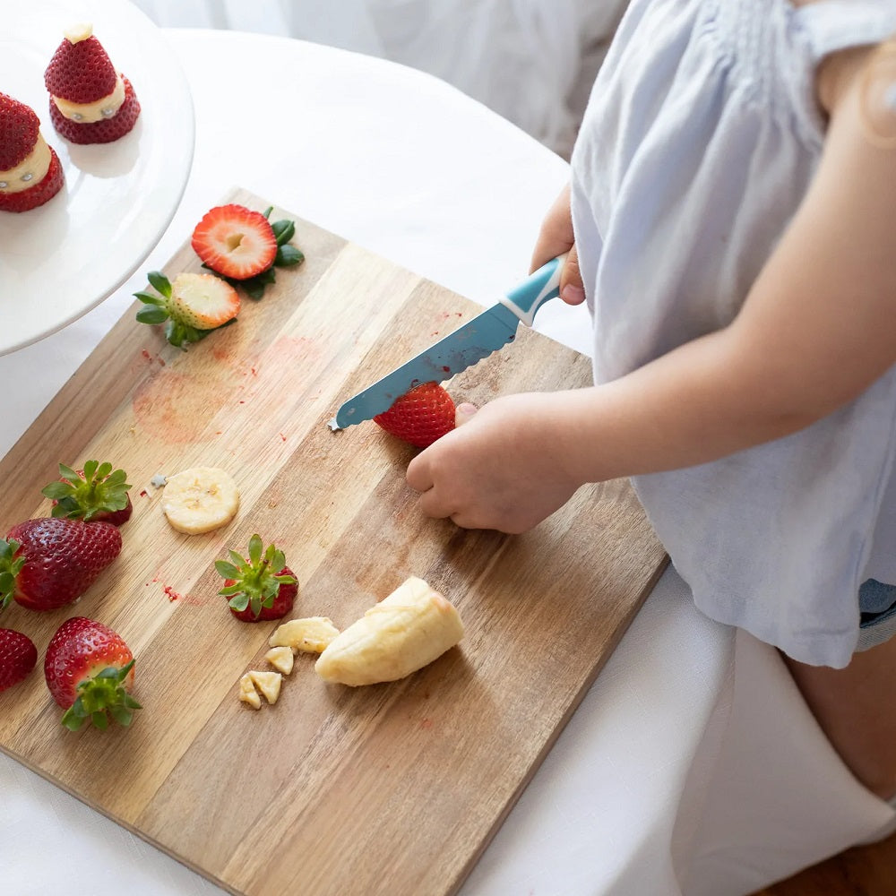 KiddiKutter Child Safe Knife (Sky Blue)-Feeding-KiddiKutter-031534 SB-babyandme.ca