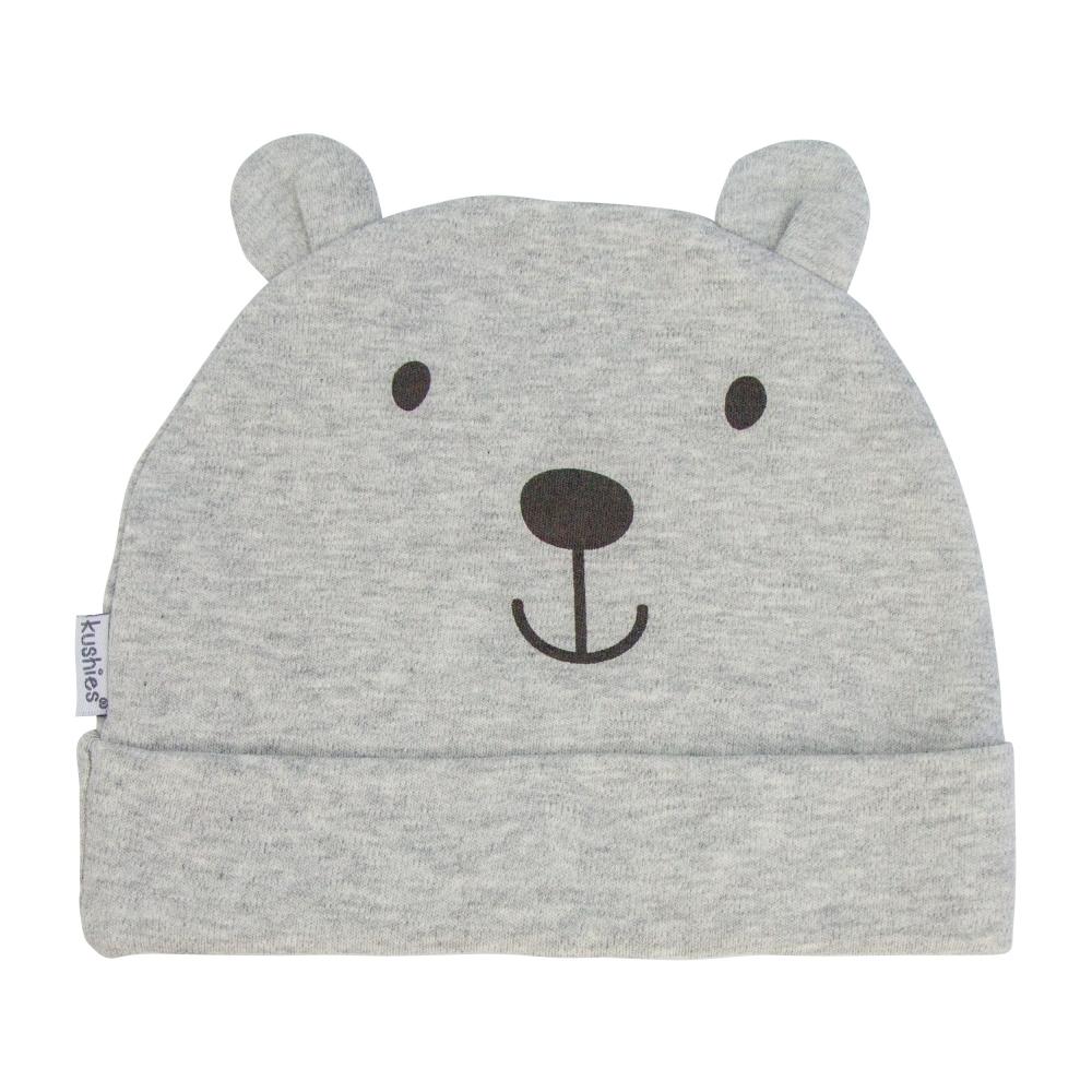 Kushies Baby Hat (Heather Grey Solid)-Apparel-Kushies-027031 GY-babyandme.ca