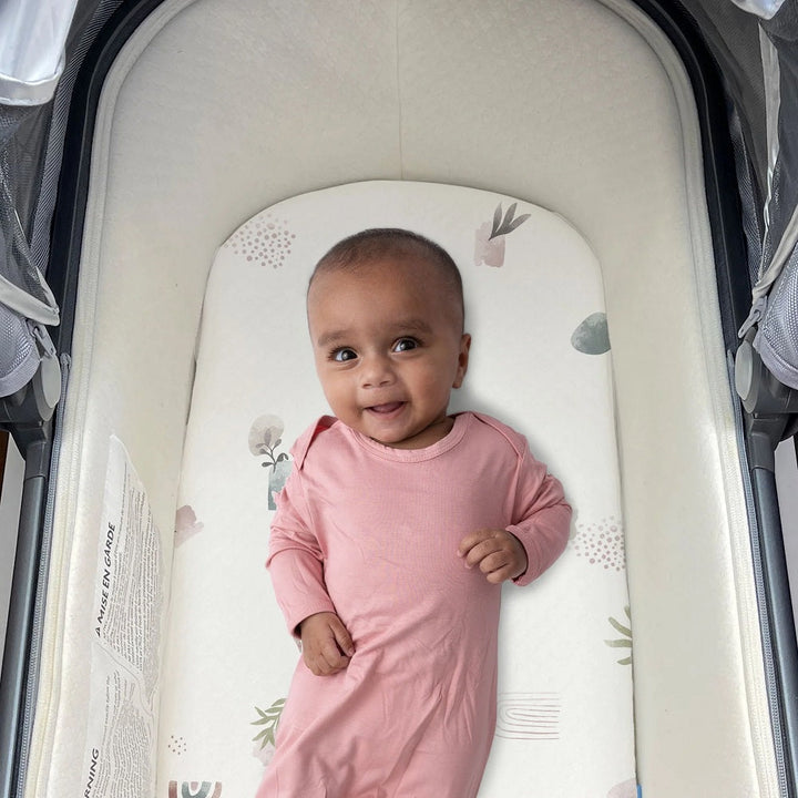 Kushies Percale Bassinet Sheet (Floral)-Nursery-Kushies-031665 FL-babyandme.ca