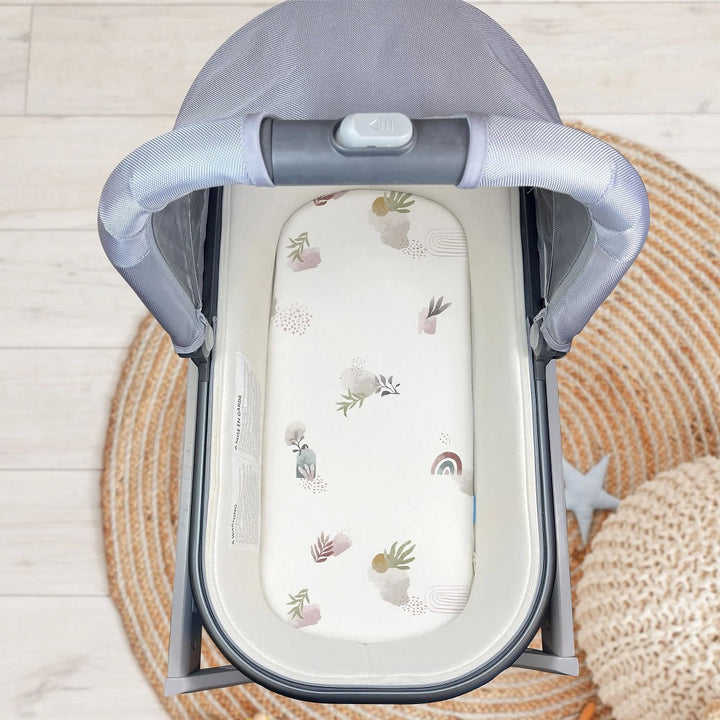 Kushies Percale Bassinet Sheet (Floral)-Nursery-Kushies-031665 FL-babyandme.ca