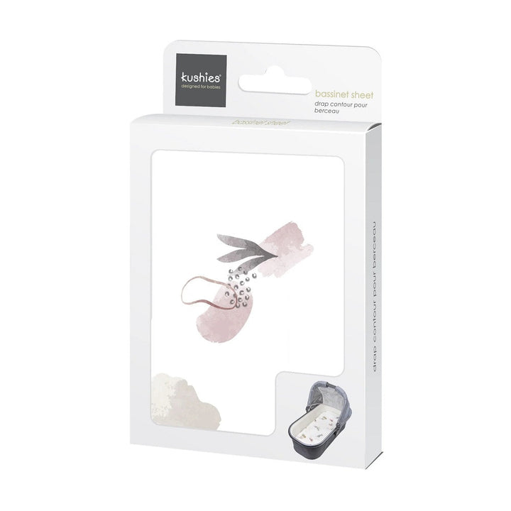 Kushies Percale Bassinet Sheet (Floral)-Nursery-Kushies-031665 FL-babyandme.ca