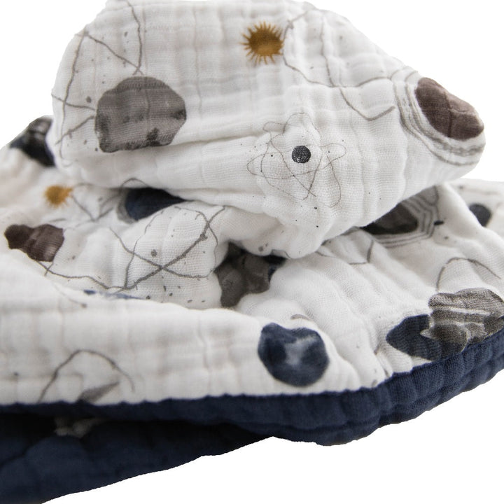 Little Unicorn Cotton Muslin Baby Quilt (Planetary)-Nursery-Little Unicorn-031331 PL-babyandme.ca
