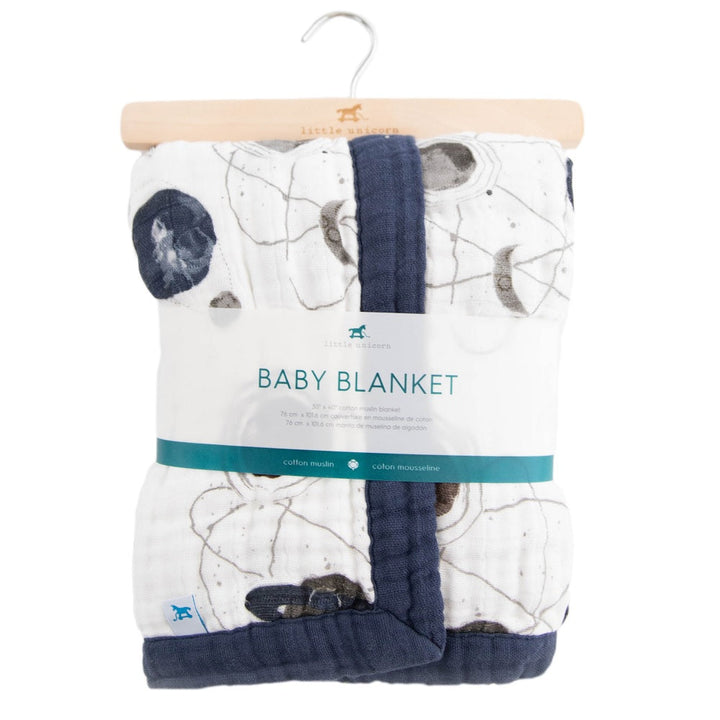 Little Unicorn Cotton Muslin Baby Quilt (Planetary)-Nursery-Little Unicorn-031331 PL-babyandme.ca