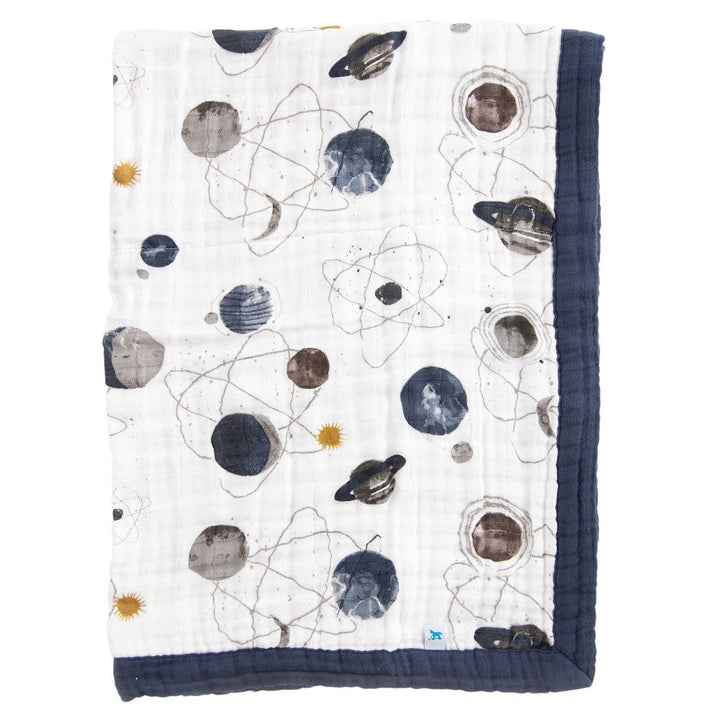 Little Unicorn Cotton Muslin Baby Quilt (Planetary)-Nursery-Little Unicorn-031331 PL-babyandme.ca
