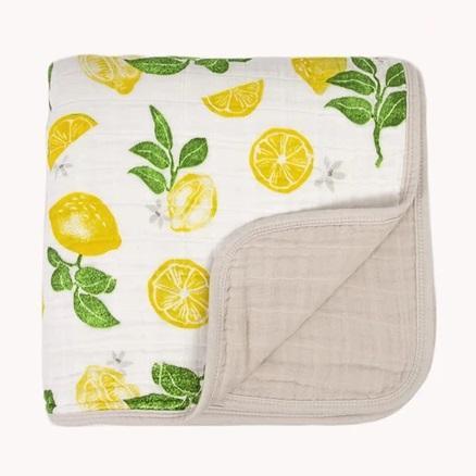 Little Unicorn Cotton Muslin Quilt Lemon Drop babyandme babyandme Kelowna Store