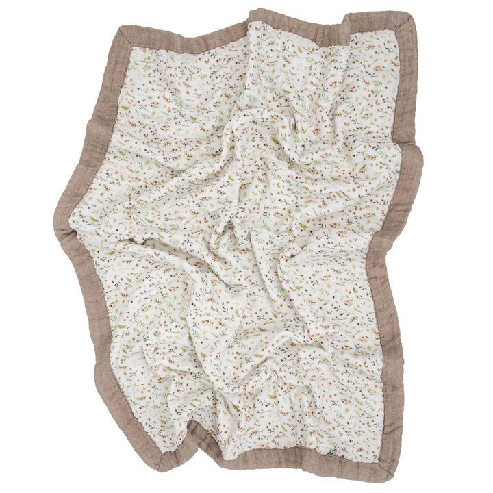Little Unicorn Organic Cotton Muslin Baby Quilt (Floral Field)-Nursery-Little Unicorn-031768 FF-babyandme.ca