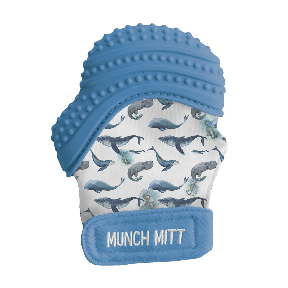 Malarkey Kids Munch Mitt (Whales)-Health-Malarkey Kids-010343 WH-babyandme.ca