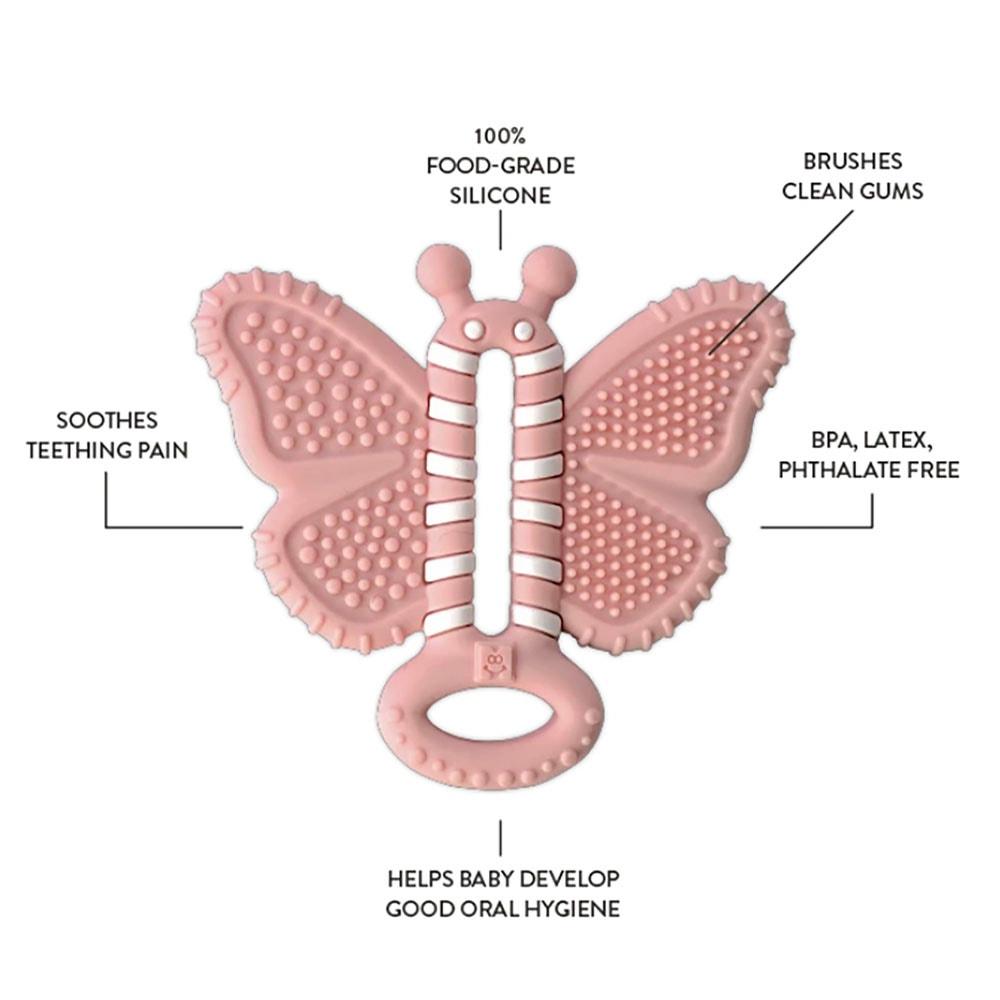 Malarkey Kids Toothbrush Teether (Butterfly)-Health-Malarkey Kids-030551 BF-babyandme.ca