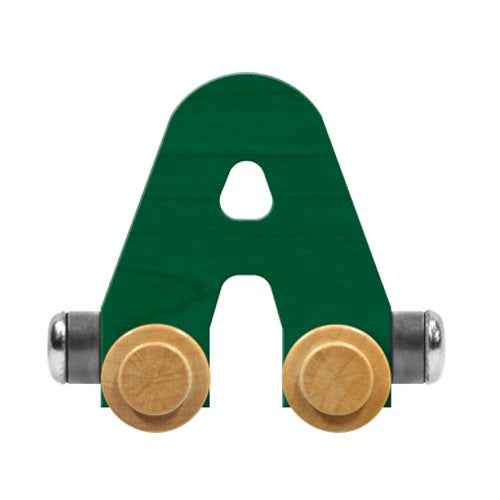 Maple Landmark Name Trains Bright Letter A-Toys & Learning-Maple Landmark-Green-002889 A GN-babyandme.ca