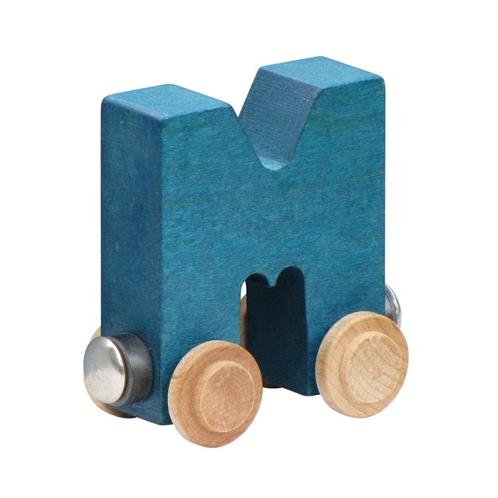 Maple Landmark Name Trains Bright Letter M-Toys & Learning-Maple Landmark-Blue-002889 M BL-babyandme.ca