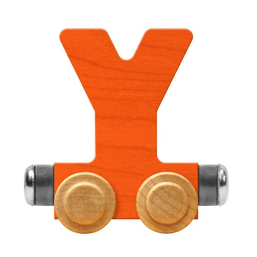 Maple Landmark Name Trains Bright Letter Y-Toys & Learning-Maple Landmark-Orange-002889 Y OR-babyandme.ca