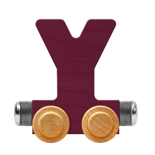 Maple Landmark Name Trains Bright Letter Y-Toys & Learning-Maple Landmark-Purple-002889 Y PU-babyandme.ca