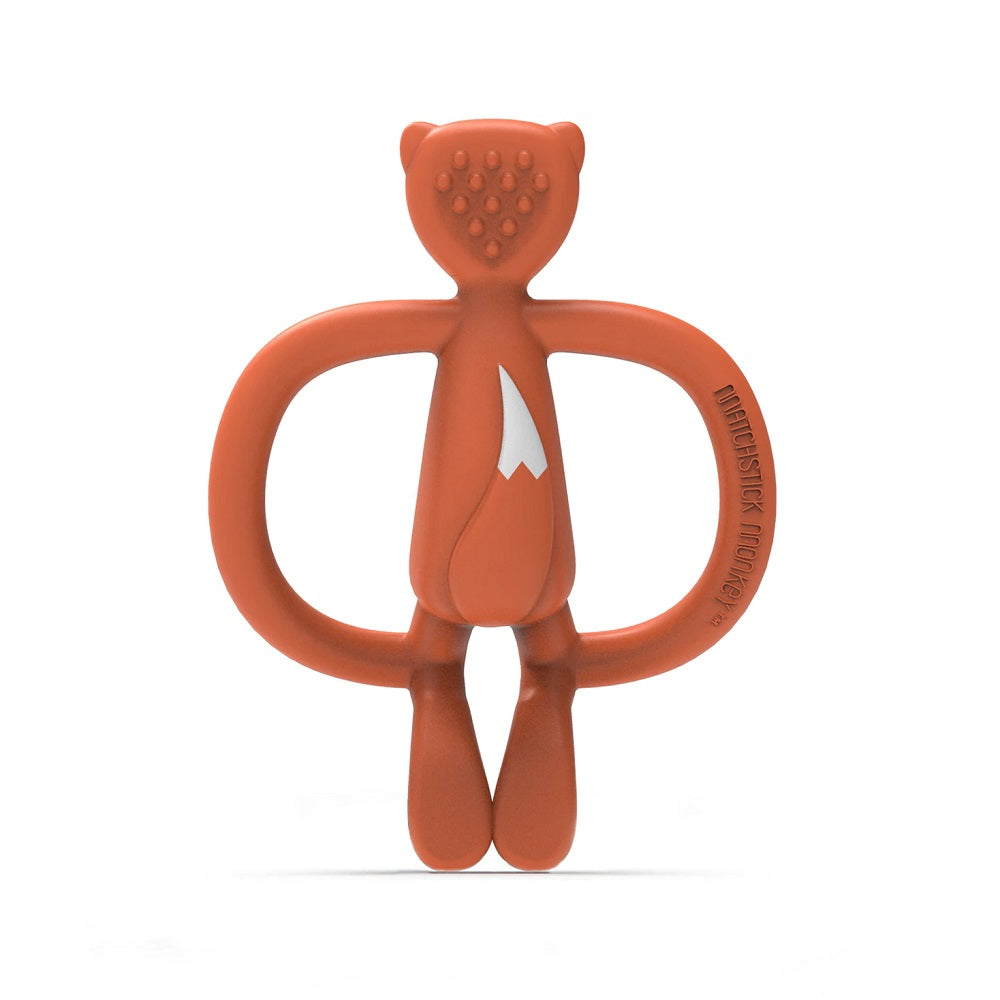 Matchstick Monkey Animal Teether (Fudge Fox)-Health-Matchstick Monkey-025153 FF-babyandme.ca