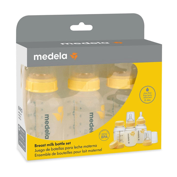 Medela Breast Milk Bottle & Nipple Set 3-Pack (150 ml)-Feeding-Medela-031492-babyandme.ca