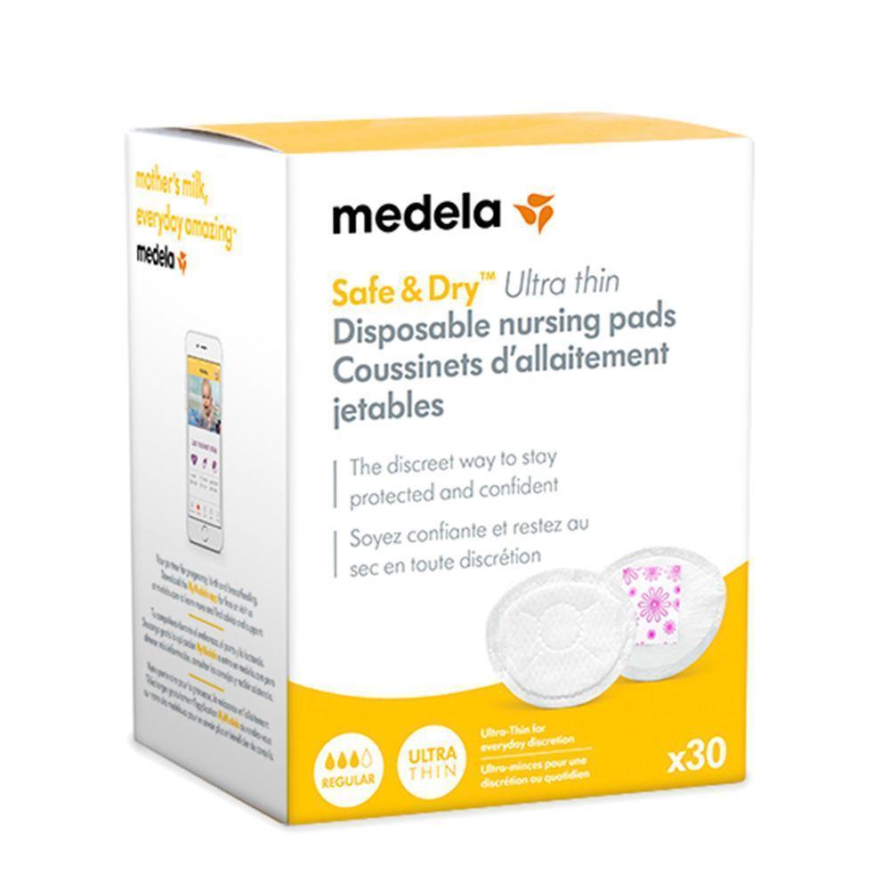 Medela Safe & Dry Ultra Thin Disposable Nursing Pads (30 Count)-Feeding-Medela-026005 30ct-babyandme.ca