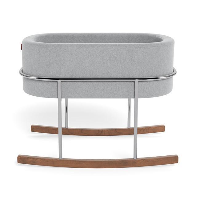 Monte Quick Ship Rockwell Bassinet SPECIAL ORDER-Nursery-Monte Design-Nordic Grey Fabric/Chrome Frame-030012 CM NG-babyandme.ca