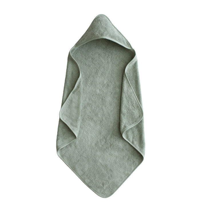 Mushie Organic Cotton Baby Hooded Towel (Moss)-Bath-Mushie-031520 MS-babyandme.ca