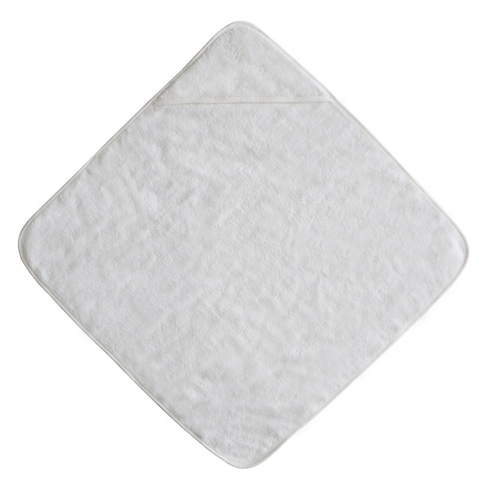 Mushie Organic Cotton Baby Hooded Towel (Pearl)-Bath-Mushie-031520 PL-babyandme.ca