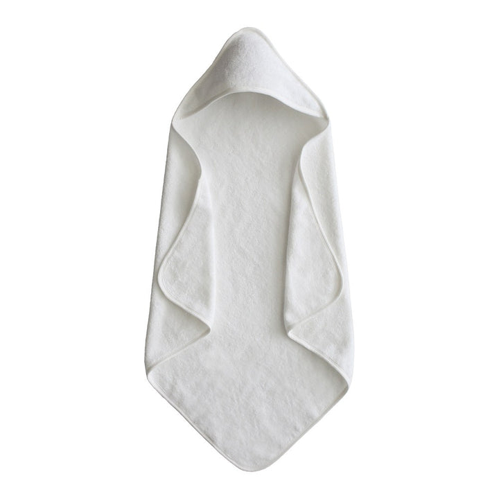 Mushie Organic Cotton Baby Hooded Towel (Pearl)-Bath-Mushie-031520 PL-babyandme.ca