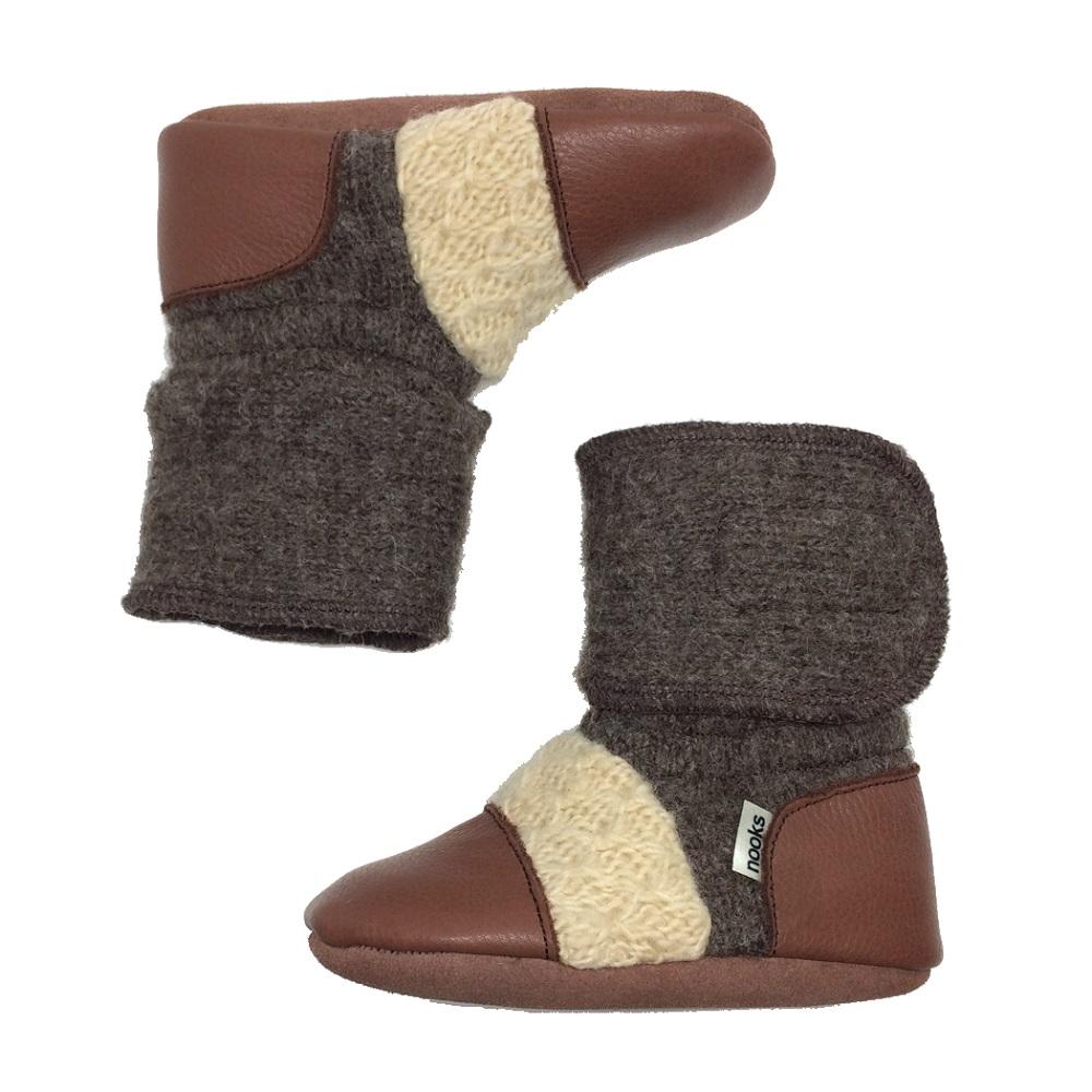 Nooks Design Felted Wool Booties (Little Earth)-Apparel-Nooks Design--babyandme.ca