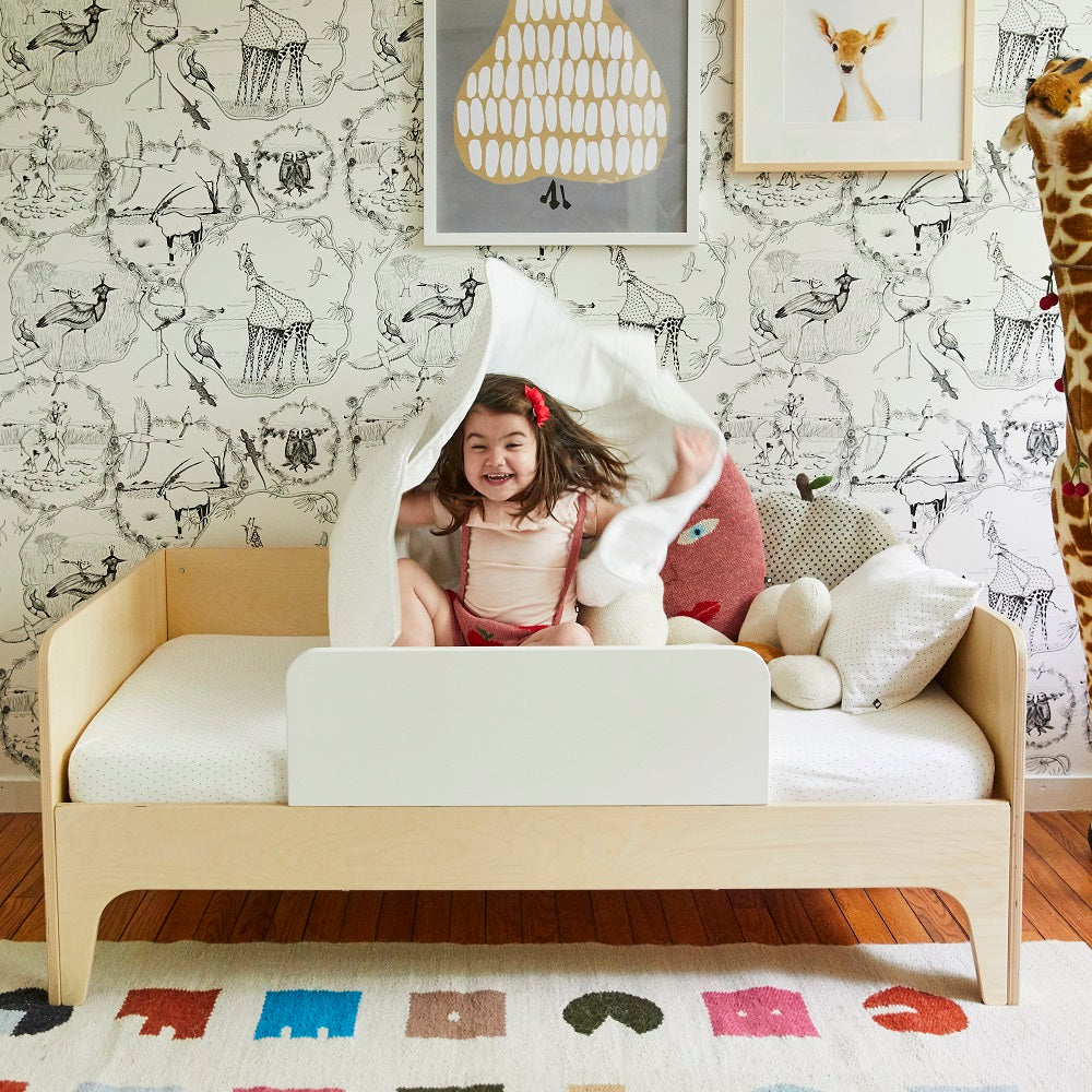 Oeuf Perch Toddler Bed (White/Birch) SPECIAL ORDER-Nursery-Oeuf-024352 Brch-babyandme.ca