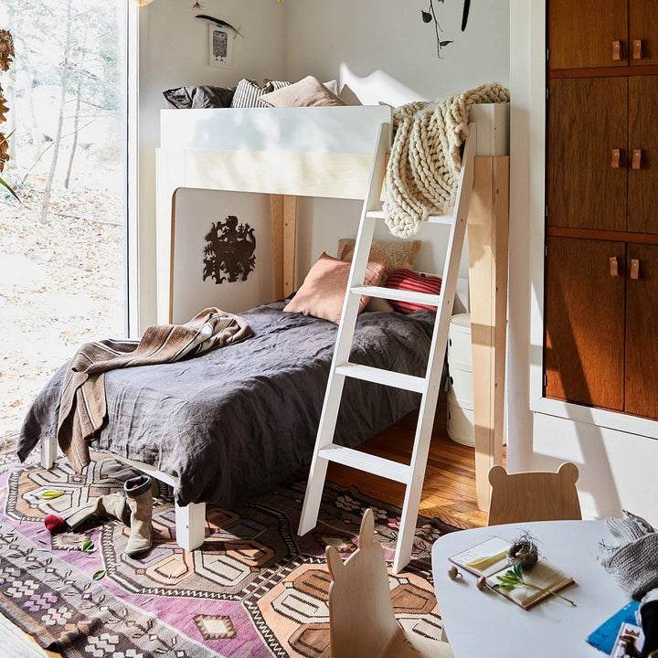 Oeuf Perch Twin Bunk Bed (White/Birch) SPECIAL ORDER-Nursery-Oeuf-024349 Brch-babyandme.ca
