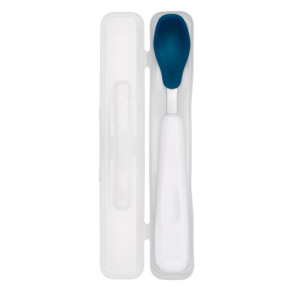 Oxo Tot On-the-Go Feeding Spoon (Tot Navy)-Feeding-OXO Tot-008746 NY-babyandme.ca