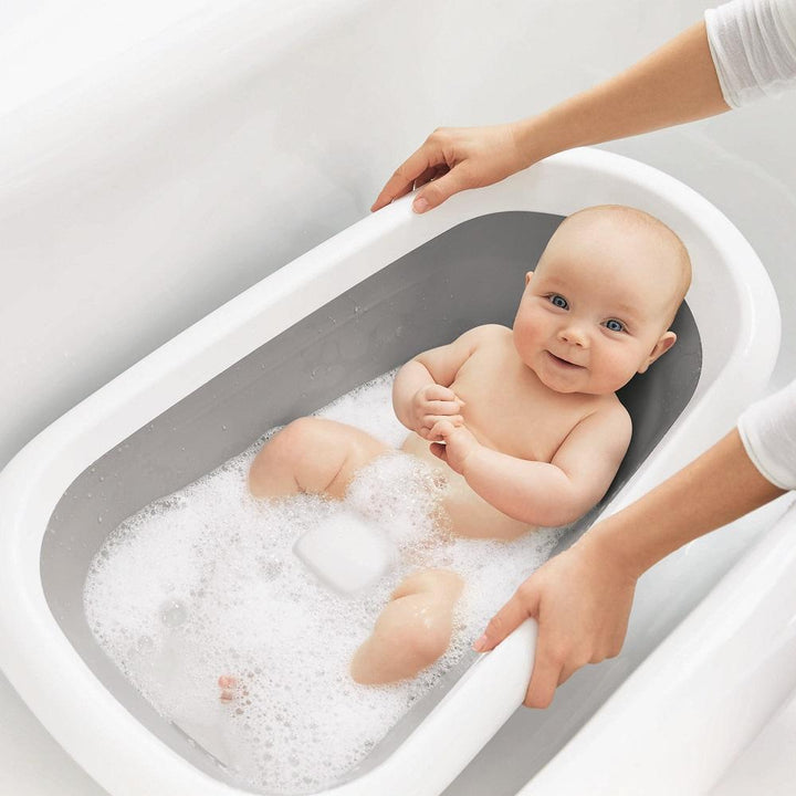 Oxo Tot Splash & Store Bathtub (Grey)-Bath-OXO Tot-027713 GY-babyandme.ca