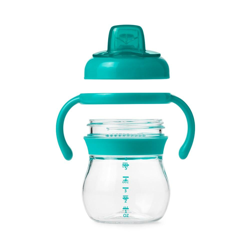 Oxo Tot Transitions Soft Spout Sippy Cup with Handles (Tot Teal)-Feeding-OXO Tot-023104 TL-babyandme.ca