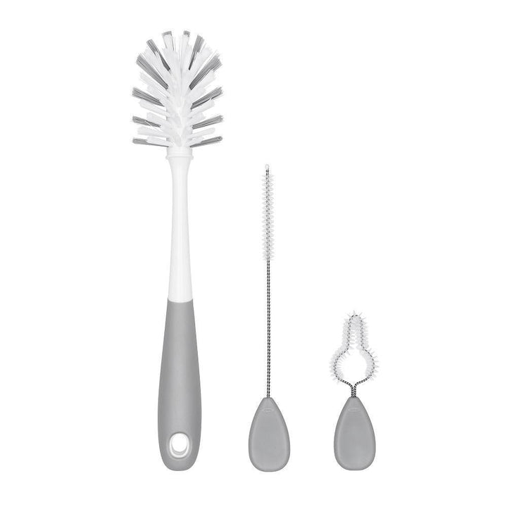 Oxo Tot Water Bottle & Straw Cup Cleaning Set (Grey)-Feeding-OXO Tot-026901 GY-babyandme.ca