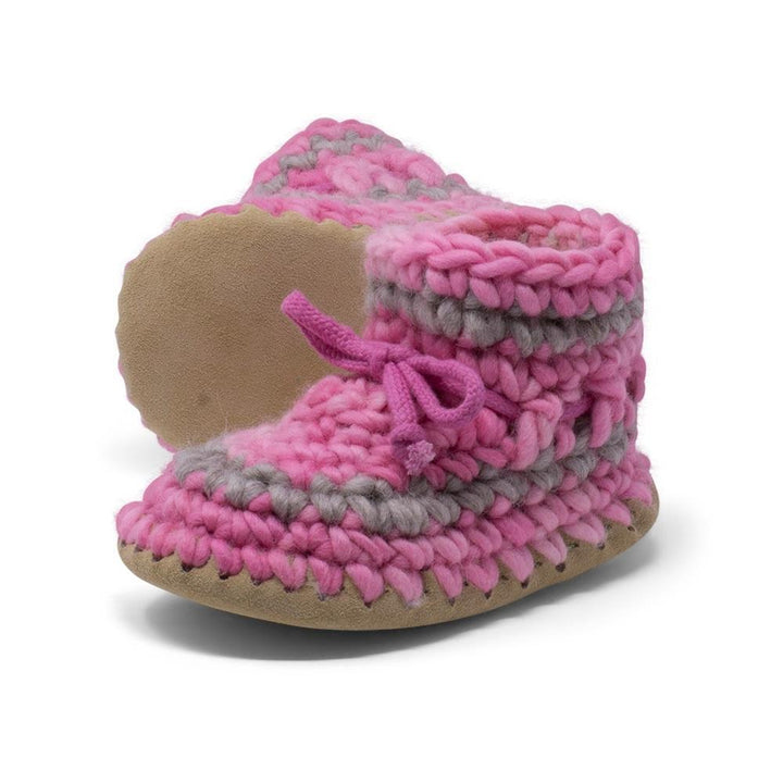 Padraig Cottage Slippers (Pink Stripe)-Apparel-Padraig Cottage--babyandme.ca