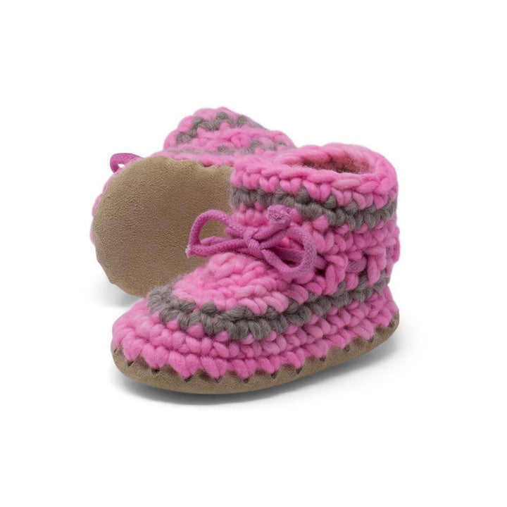 Padraig Cottage Slippers (Pink Stripe)-Apparel-Padraig Cottage--babyandme.ca