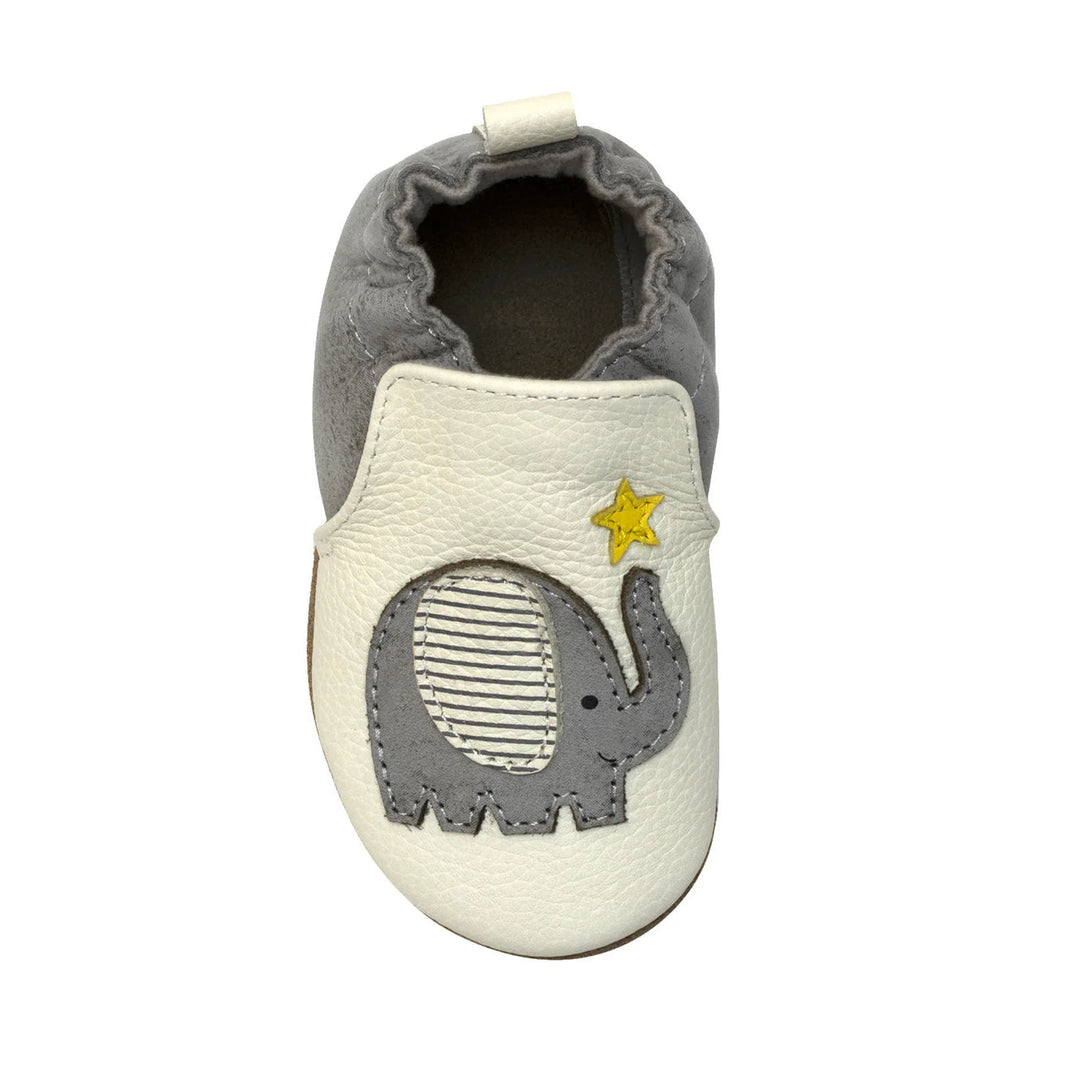 Robeez Soft Soles (Elephant Stars)-Apparel-Robeez--babyandme.ca
